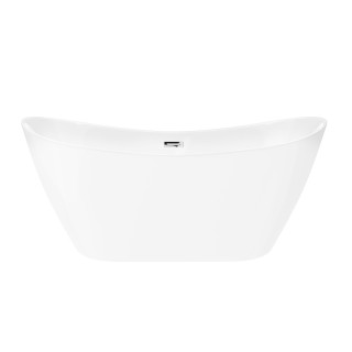 Wanna wolnostojąca Corsan Nauti 170 cm z wykończeniem chrom - biała