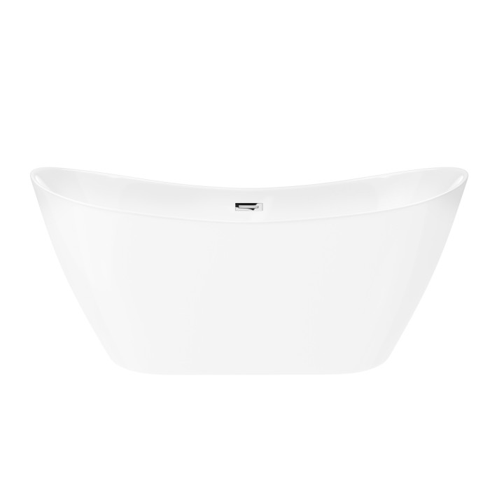 Wanna wolnostojąca Corsan Nauti 170 cm z wykończeniem chrom - biała