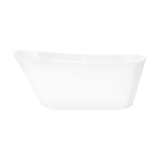 Wanna wolnostojąca Corsan Estella 160 cm z wykończeniem różowe złoto - biała