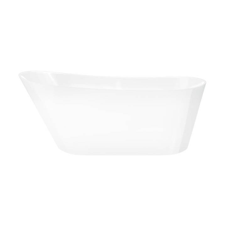 Wanna wolnostojąca Corsan Estella 170 cm z wykończeniem złotym - biała