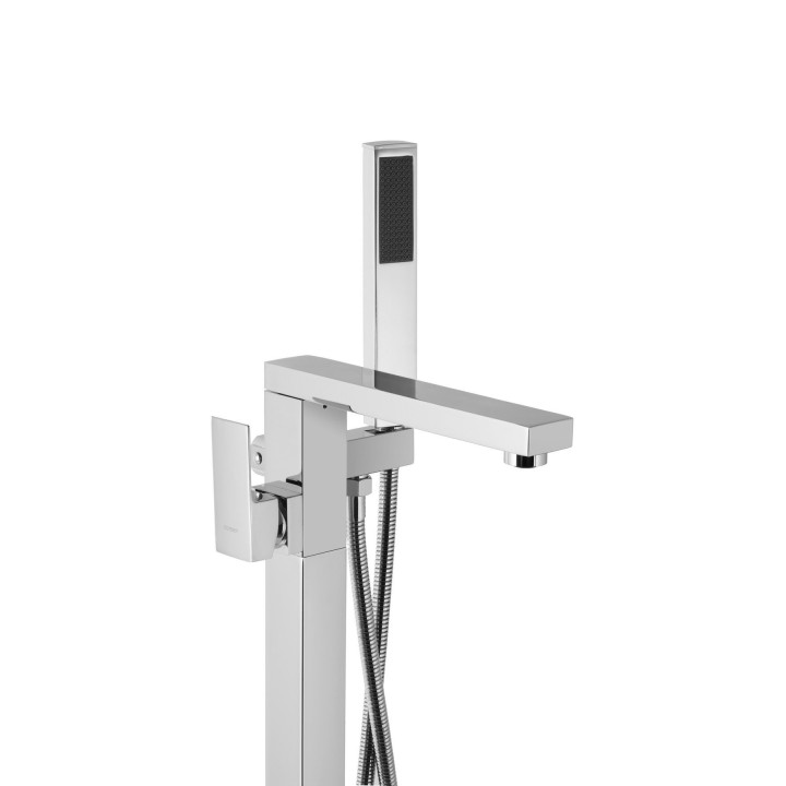 Bateria wannowa wolnostojąca Corsan Ango chromowana