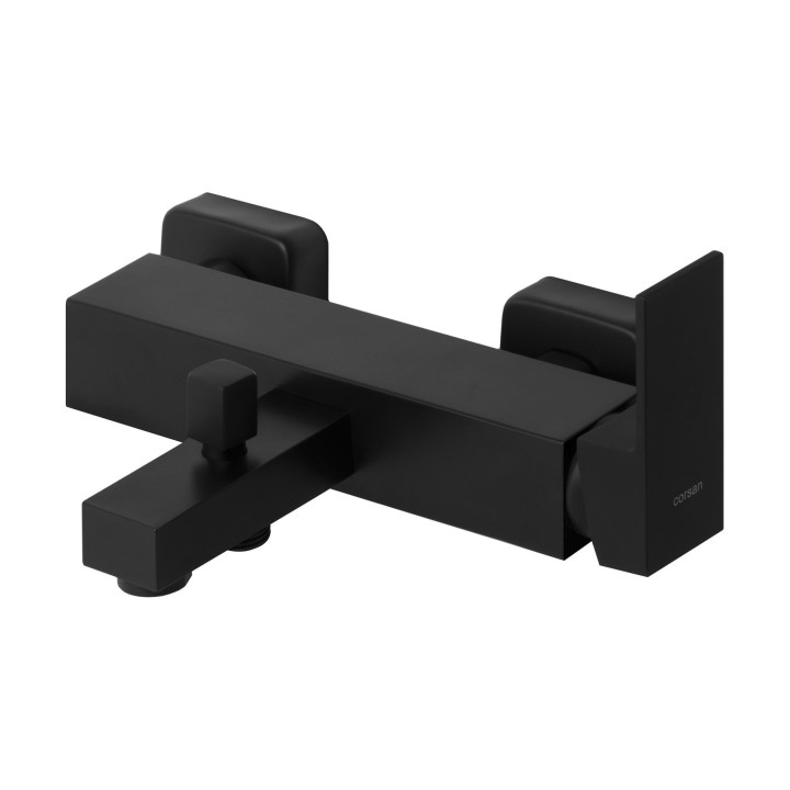 Bateria wannowo prysznicowa Corsan Ango czarna z wylewką