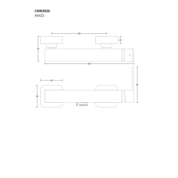Bateria prysznicowa Corsan Ango czarna