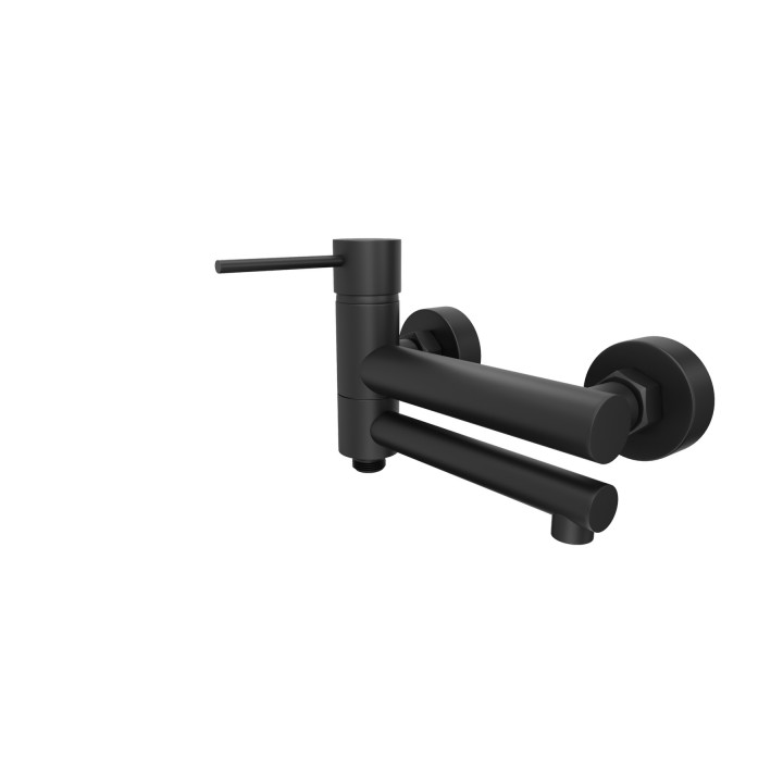 Bateria wannowo prysznicowa Corsan Lugo czarna z wylewką