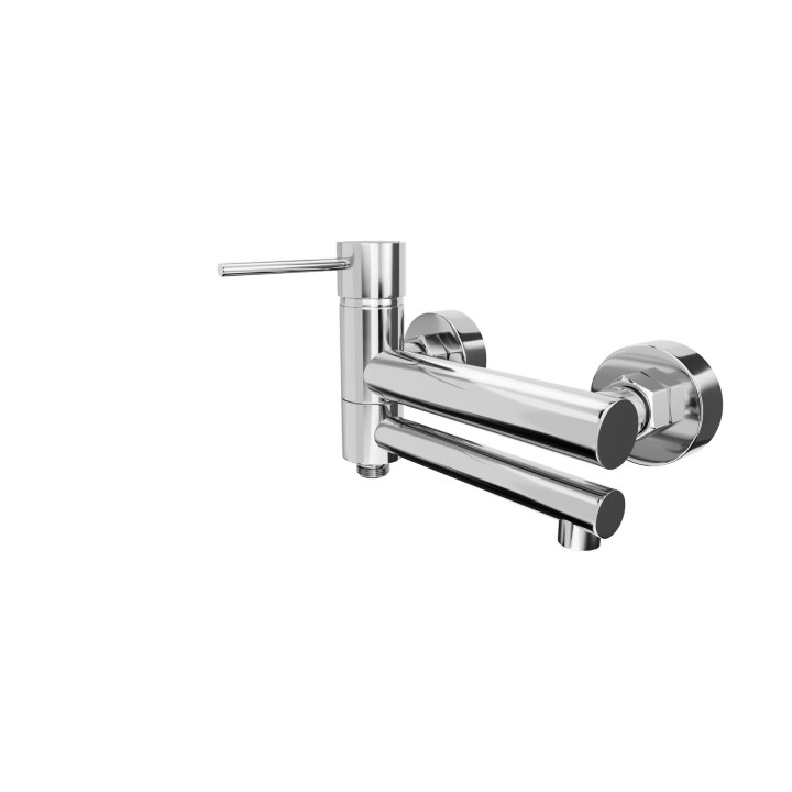 Bateria wannowo prysznicowa Corsan Lugo chromowana z wylewką