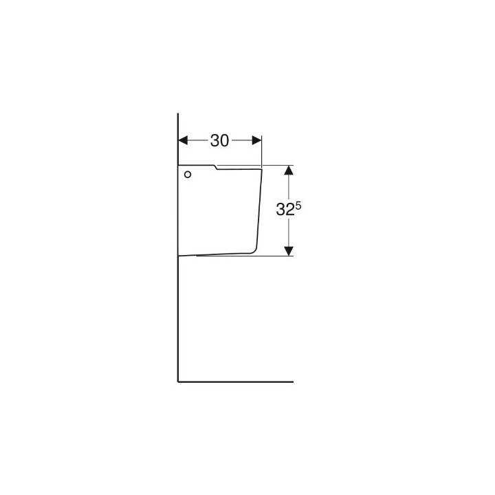 Geberit Smyle Square Półpostument, B22.5cm, H32.5cm, T30cm