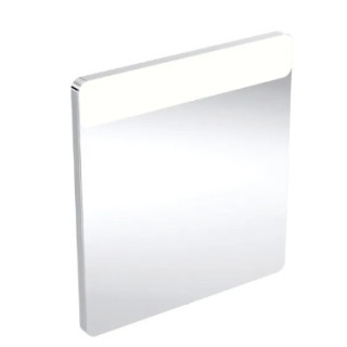 Geberit Option Square Podświetlane lustro, B40cm, H80cm, T3.2cm, oświetlenie u góry, Aluminium szczotkowane
