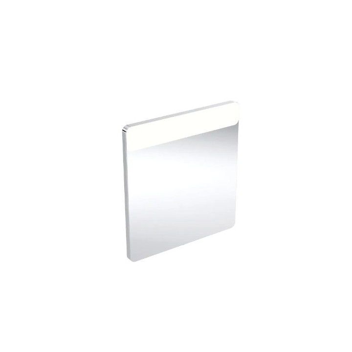 Geberit Option Square Podświetlane lustro, B40cm, H80cm, T3.2cm, oświetlenie u góry, Aluminium szczotkowane