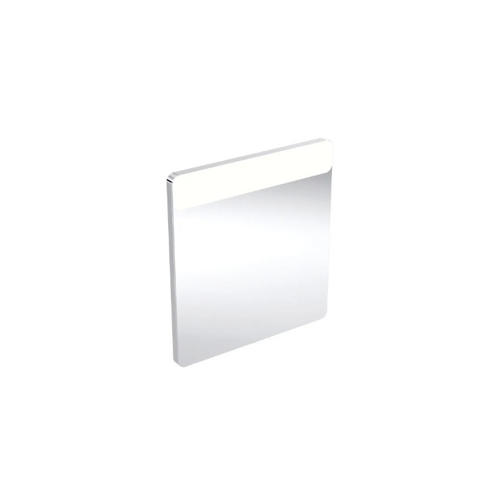 Geberit Option Square Podświetlane lustro, B70cm, H65cm, T3.2cm, oświetlenie u góry, Aluminium szczotkowane