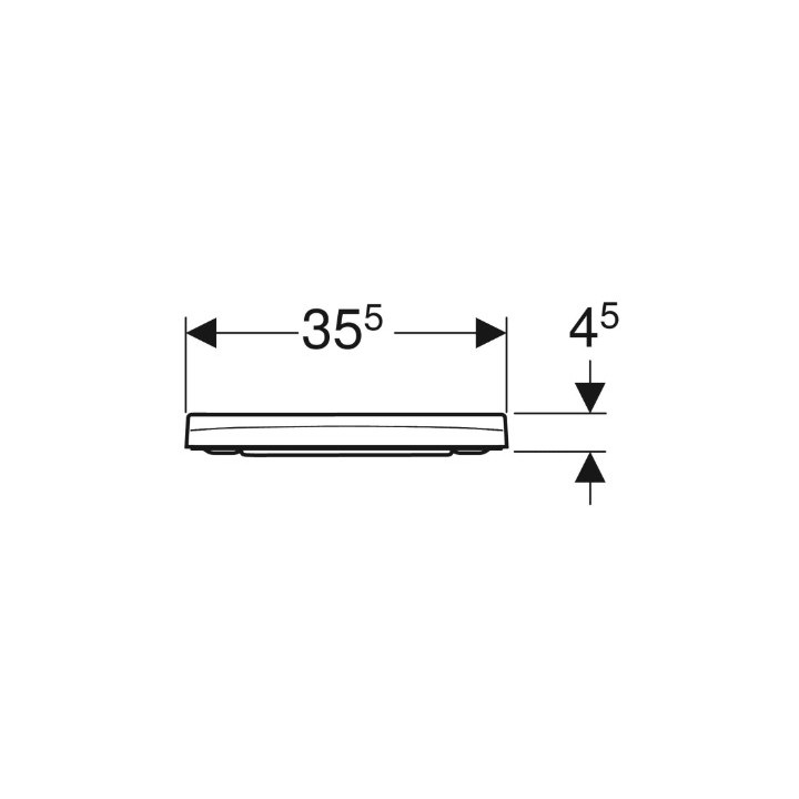Geberit Smyle Square Deska sedesowa, mocowanie z góry, wolne opadanie, zachodząca pokrywa deski sedesowej, slim design