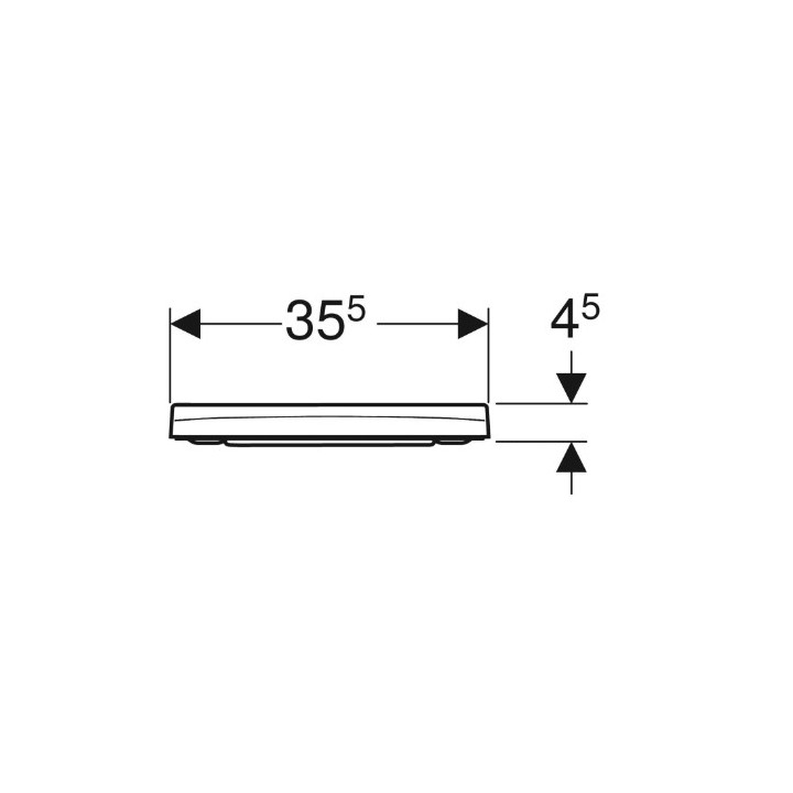 Geberit Smyle Square Deska sedesowa, mocowanie od góry, wolne opadanie, z wypinanymi zawiasami, zachodząca pokrywa deski sedesow