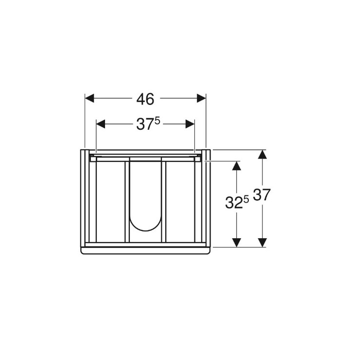 Geberit Modo Szafka pod umywalkę kompaktową, B49cm, H55cm, T39.5cm, z dwoma szufladami, biały