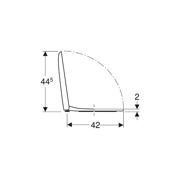 Geberit Fantasia Deska sedesowa, mocowanie od góry, wolne opadanie