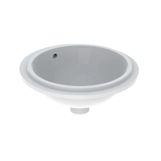 Geberit Variform Umywalka podblatowa, okrągła, D33cm, H18cm, z przelewem, bez otworu na baterię