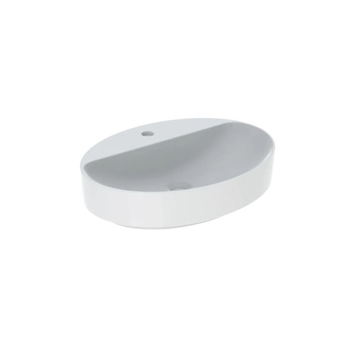 Geberit Variform Umywalka stawiana na blat, owalna, B60cm, H15.8cm, T45cm, bez przelewu, z otworem na baterię