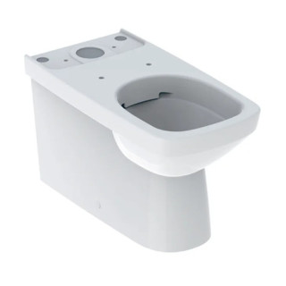 Geberit Selnova Square Stojąca miska WC do spłuczki nasadzanej, lejowa, B35cm, H40cm, T68cm, przylegająca do ściany, częściowo u