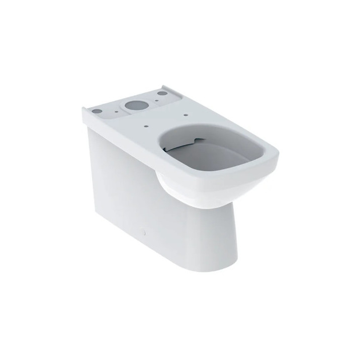 Geberit Selnova Square Stojąca miska WC do spłuczki nasadzanej, lejowa, B35cm, H40cm, T68cm, przylegająca do ściany, częściowo u