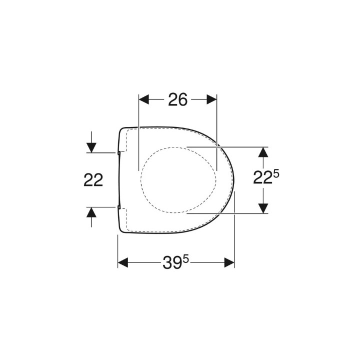 Geberit Selnova Compact Deska sedesowa, mocowanie od góry, wolne opadanie, z wypinanymi zawiasami, zachodząca pokrywa deski sede
