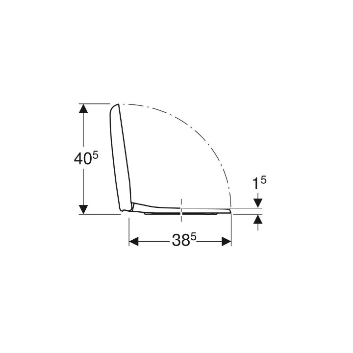 Geberit Selnova Compact Deska sedesowa, mocowanie od góry, wolne opadanie, z wypinanymi zawiasami, zachodząca pokrywa deski sede