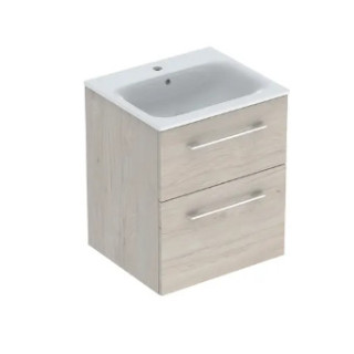 Geberit Selnova Square Zestaw szafki pod umywalkę, z dwiema szufladami, B55cm, H65.2cm, T50.2cm, orzech włoski hickory jasny, z 