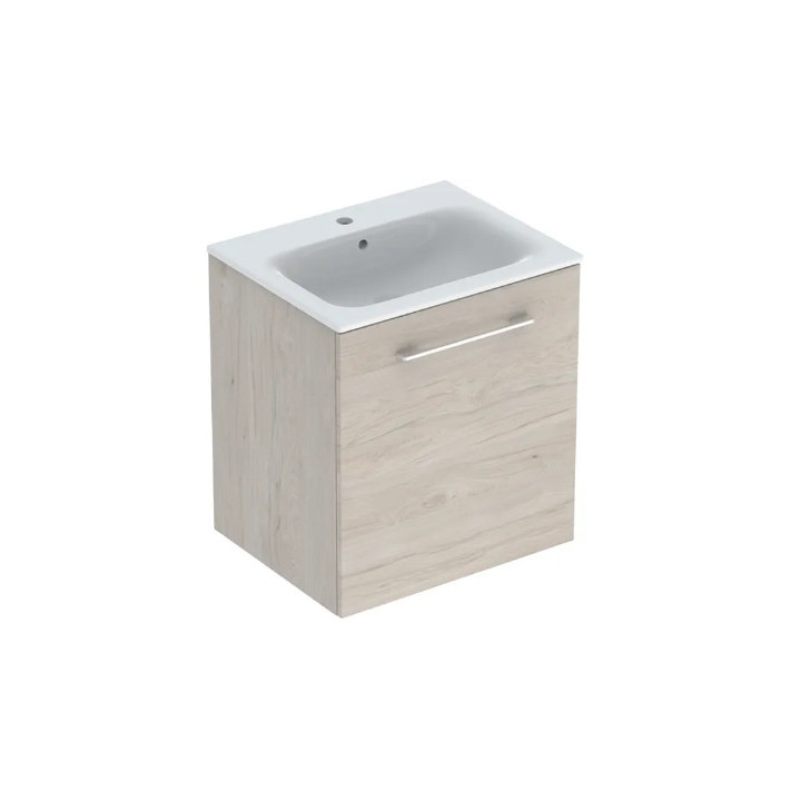 Geberit Selnova Square Zestaw szafki pod umywalkę, z jednymi drzwiami, B60cm, H65.2cm, T50.2cm, orzech włoski hickory jasny, z u