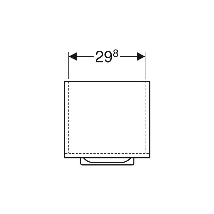 Geberit Selnova Square Szafka boczna, B33cm, H65cm, T29.7cm, z jednymi drzwiami, lava