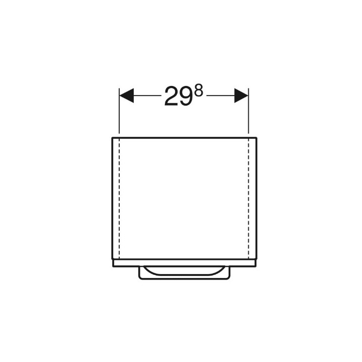 Geberit Selnova Square Szafka boczna, B33cm, H85cm, T29.7cm, z jednymi drzwiami, biały