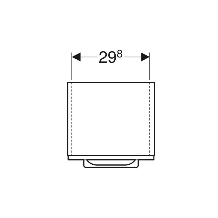 Geberit Selnova Square Szafka boczna, B33cm, H85cm, T29.7cm, z jednymi drzwiami, orzech włoski hickory jasny