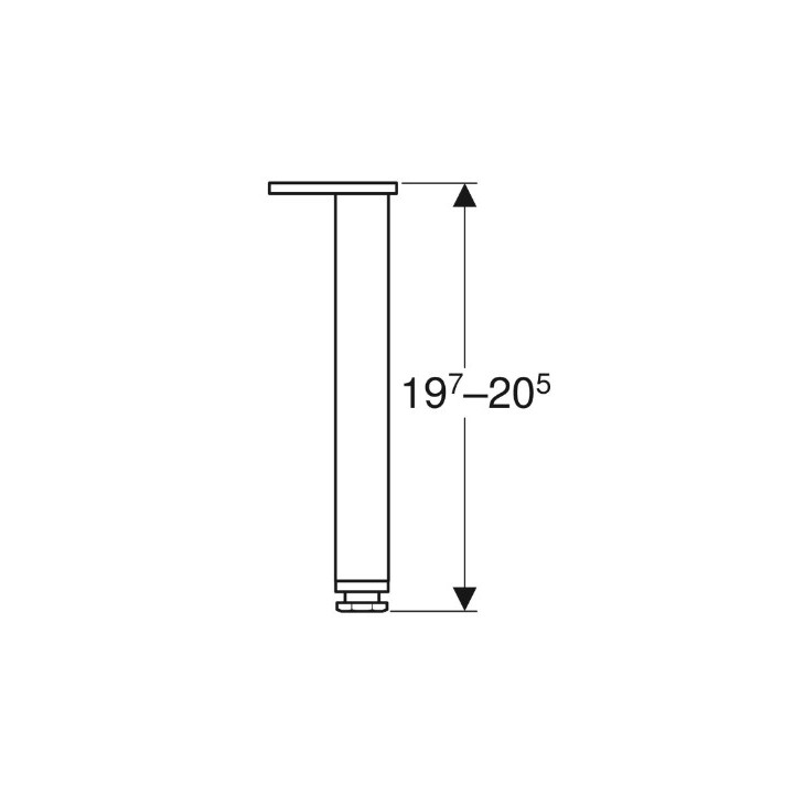 Geberit Selnova Square Zestaw nóg, H19.7-20.5cm, biały