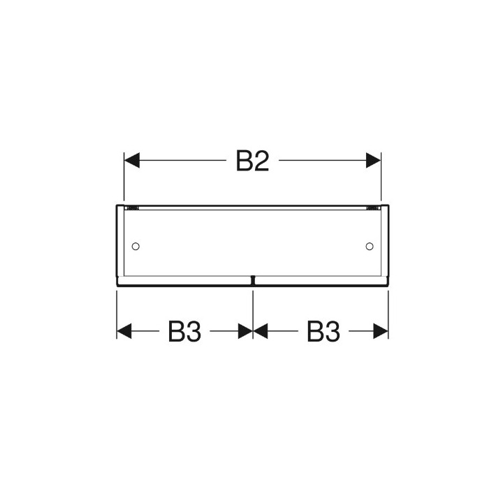 Geberit Selnova Square Szafka z lustrem, B58.8cm, H85cm, T17.5cm, z dwojgiem drzwi, orzech włoski hickory