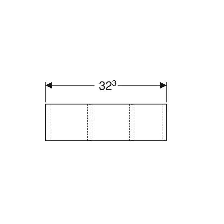Geberit Smyle Square Wkład do szuflady, podział w kształcie litery H, do szuflady dolnej, B32.3cm, H9.8cm, T20cm, lava