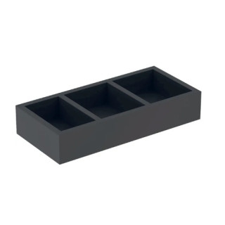 Geberit Smyle Square Wkład do szuflady, podział w kształcie litery H, do szuflady górnej, B32.3cm, H5.9cm, T15cm, lava