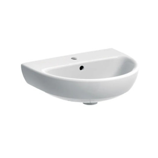 Geberit Selnova Umywalka kompaktowa, B50cm, H18cm, T41cm, z przelewem, z otworem na baterię