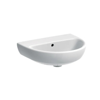 Geberit Selnova Umywalka kompaktowa, B50cm, H18cm, T41cm, z przelewem, bez otworu na baterię