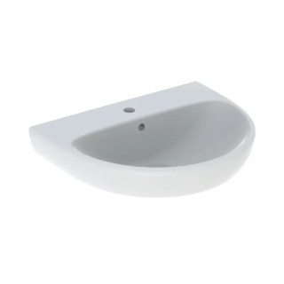 Geberit Selnova Umywalka, B55cm, H18cm, T44cm, z przelewem, z otworem na baterię