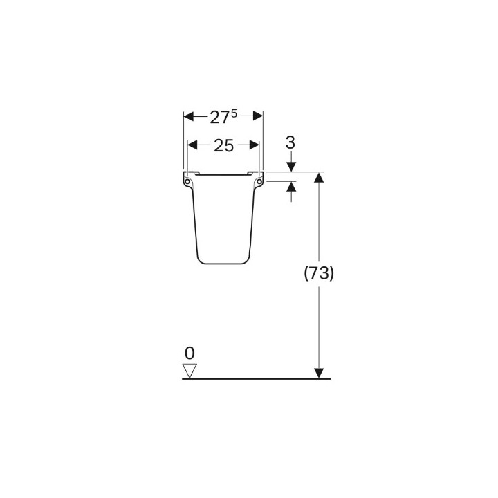 Geberit Selnova Półpostument, B27.5c, H32.5cm, T28.5cm