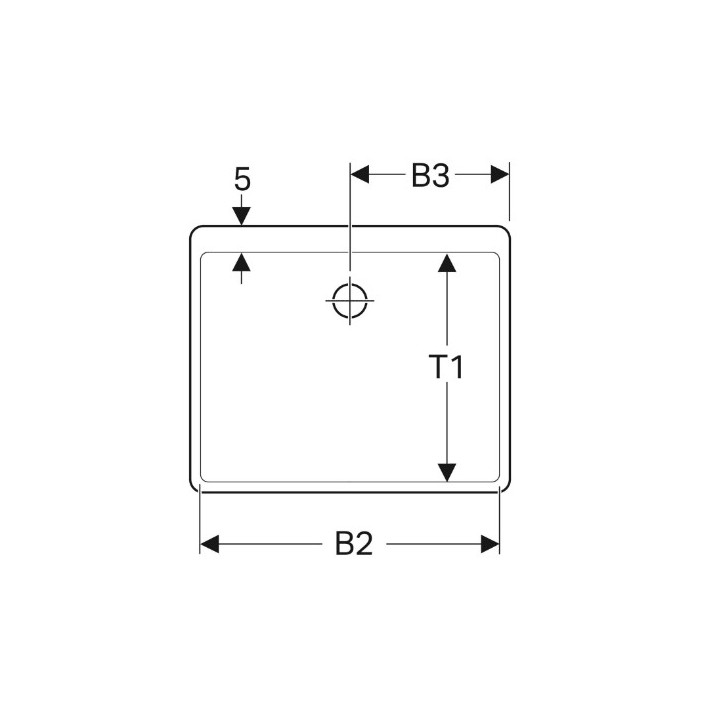 Umywalka wielofunkcyjna Geberit Satellit 60x50x20 cm biała