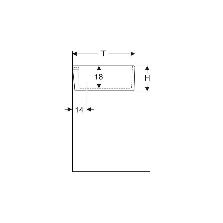 Umywalka wielofunkcyjna Geberit Satellit 60x50x20 cm biała