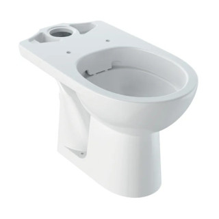 Geberit Selnova Stojąca miska WC do spłuczki nasadzanej, lejowa, B35.6cm, H39cm, T66.5cm, odpływ poziomy, Rimfree