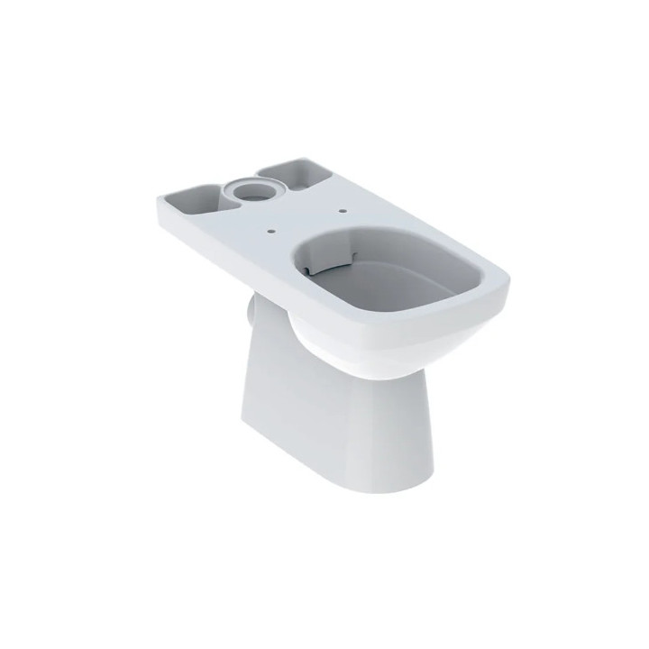 Geberit Selnova Square Stojąca miska WC do spłuczki nasadzanej, lejowa, B35cm, H40cm, T68cm, częściowo ukryte mocowania, odpływ 