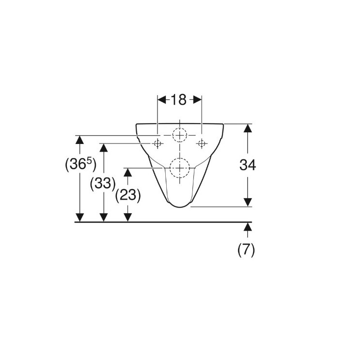Geberit Selnova Compact Wisząca miska WC, lejowa, B35.5cm, H34cm, T48cm, krótka, Rimfree