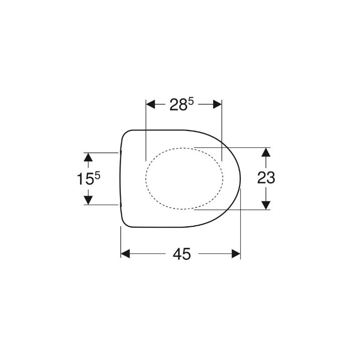 Geberit Selnova Deska sedesowa, mocowanie od dołu, zawiasy metalowe, zachodząca pokrywa deski sedesowej