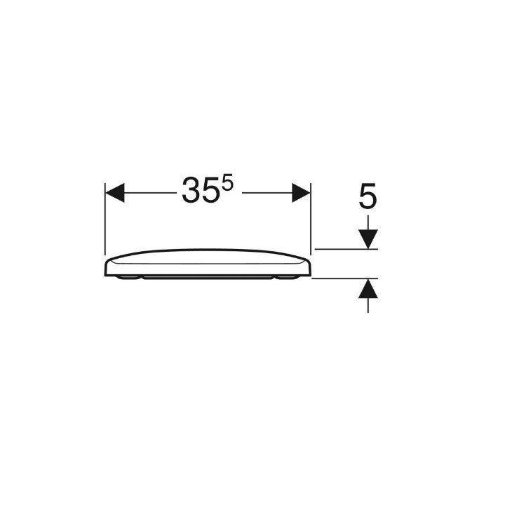 Geberit Selnova Square Deska sedesowa, mocowanie od góry, wolne opadanie, z wypinanymi zawiasami, zachodząca pokrywa deski sedes