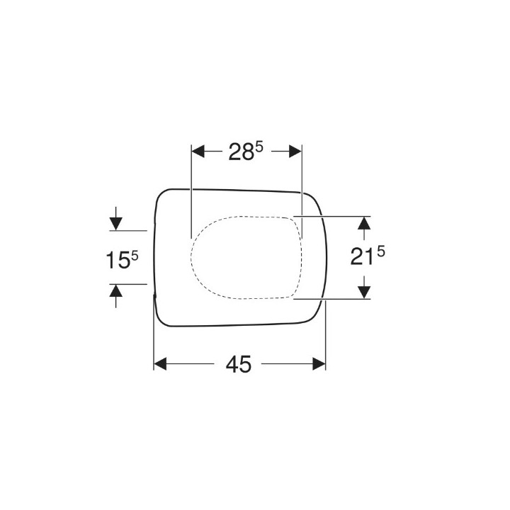 Geberit Selnova Compact Deska sedesowa, mocowanie od góry, kształt geometryczny, wolne opadanie, zachodząca pokrywa deski sedeso