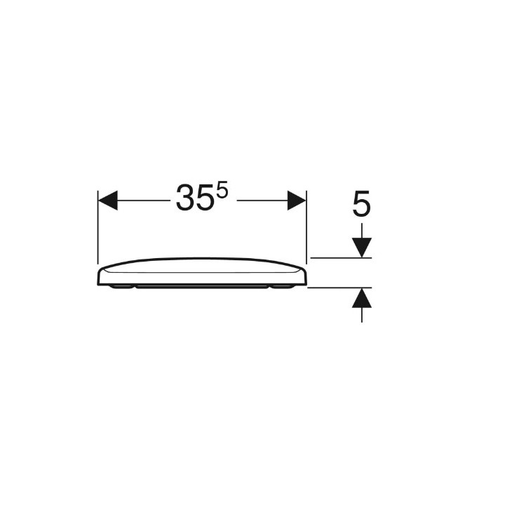 Geberit Selnova Compact Deska sedesowa, mocowanie od góry, kształt geometryczny, wolne opadanie, zachodząca pokrywa deski sedeso