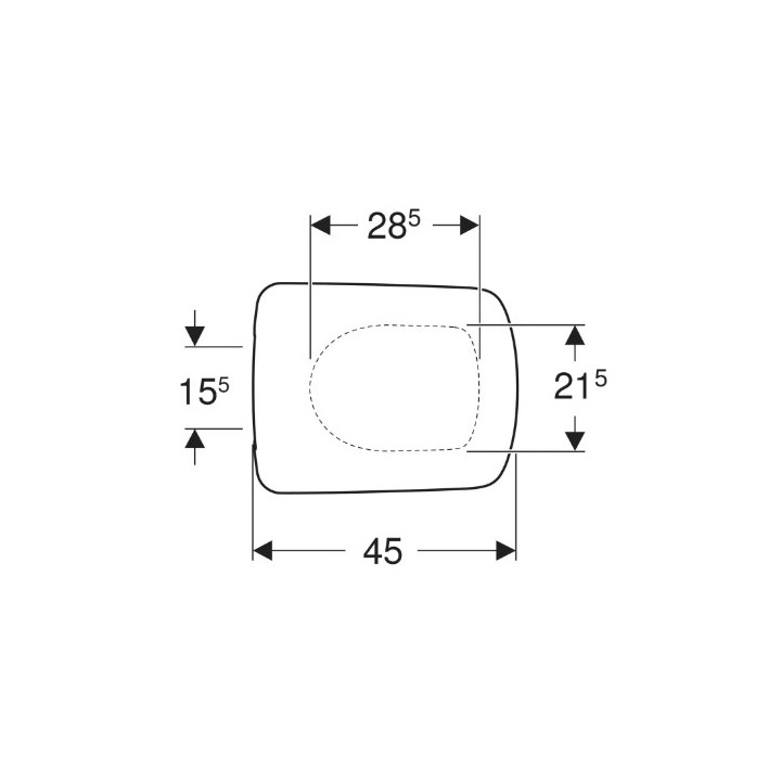 Geberit Selnova Compact Deska sedesowa, mocowanie od góry, kształt geometryczny, wolne opadanie, z wypinanymi zawiasami, zachodz