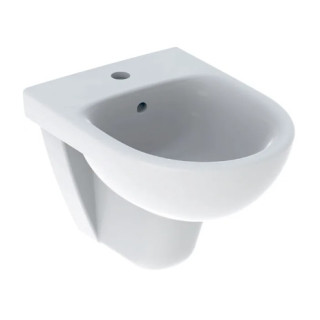 Geberit Selnova Compact Bidet wiszący, B35.5cm, H34.5cm, T48cm, krótki, z przelewem, z otworem na baterię
