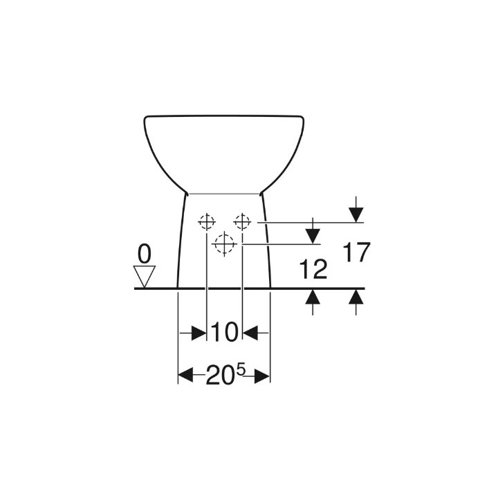 Geberit Selnova Bidet wolnostojący, B35.8cm, H39cm, T54cm, z przelewem, z otworem na baterię
