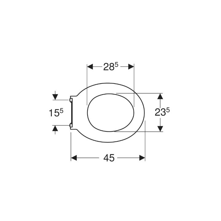 Geberit Selnova Comfort Siedzisko, mocowanie od góry, metalowe zawiasy, karminowe