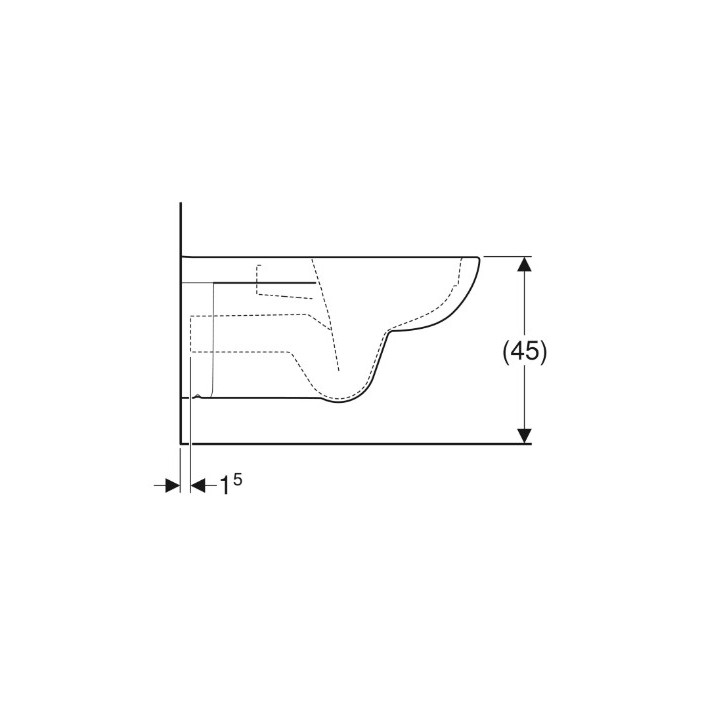 Geberit Selnova Comfort Wisząca miska WC, lejowa, 35.5x34x70cm, długa, Rimfree